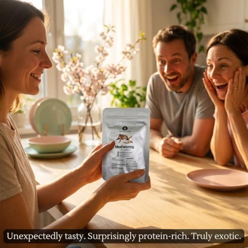 Thailand Unique Mealworms - 10 Gram Bag of Dehydrated Edible Insects for Humans, Nutritious Bugs Superfood Weird Unusual Snack Gift