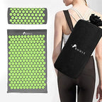 ROMIX Acupressure Mat and Pillow Set, Acupuncture Mat for Back Pain, Neck, Shoulder Pain Relief, Stress Reduction, Wellness Therapy, Cushioned Acupressure Mats with Carry Bag for Men and Women