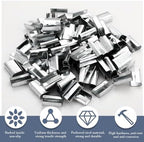 Blulu 2000 Pcs Packaging Strapping Open Serrated Seals for 1/2" Strap Width Polyester (PET) Banding Strapping Clips Heavy Duty Metal Buckle, Provide Increased Load Securement