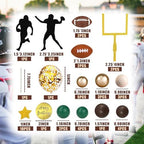 43 PCS Football Cake Topper Goal Post Mini Rugby Ball Player Cake Toppers for Football Theme Birthday Supplies