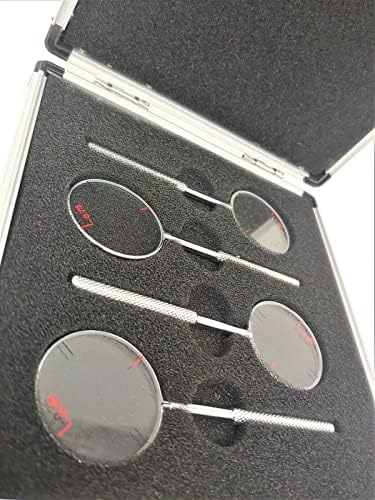 0.25/0.50/0.75/1.00 Optometry Trial Jackson Cross Cylinder Set Diopters Optics Lens/w Case
