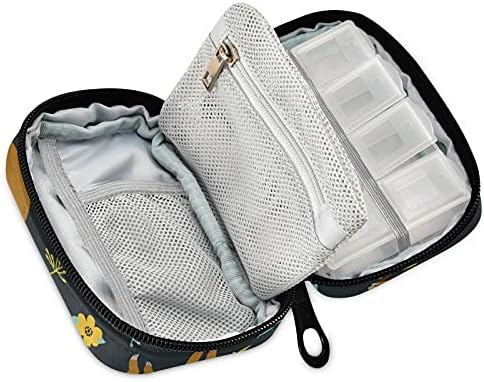 Sloth Pill Case 7-Day Travel Pill Organizer Box with Zipper Closure for Vitamins, Medication and Supplements