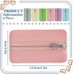 Pocket Tissue Holder, 6 Packs Tissue Holder for Purse, Reusable Travel Tissue Pouch, Fabric Purse Zipper Tissue Packs for Coins Tissue Cards Travel Office, 5.1 x 3.1 Inches