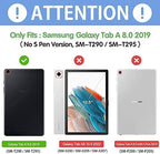 ProCase Slim Case for Galaxy Tab A 8-inch 2019 T290 T295, Light Cover Trifold Stand Hard Shell Folio Case for 8.0 inch Galaxy Tab A 2019 Without S Pen Model SM-T290 (Wi-Fi) SM-T295 (LTE) –Black