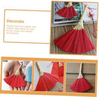 KICHOUSE Hand-Woven Red Small Broom Pendant Hanging Ornament for Charm Chinese Style New Year Decor