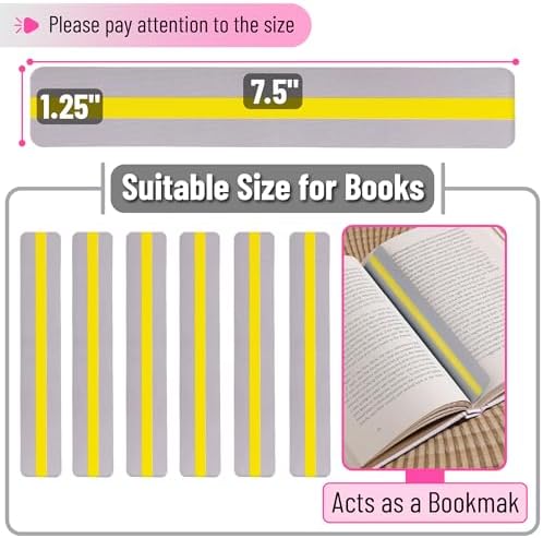 Mr. Pen- Guided Reading Strips, 18 Pack, Yellow, Bookmarks for Kids, Book Highlighter Strips for Reading