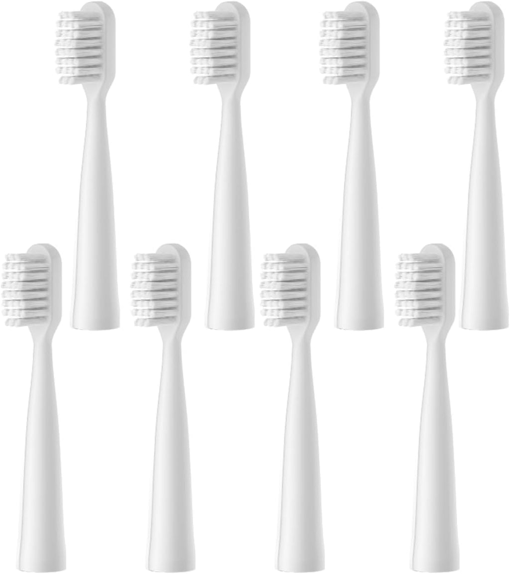 Replacement Toothbrush Heads for Sonic Electric Toothbrush Model 806, White Brush Heads Compatible with 6 Colors, 8-Pack