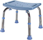 Shower Chair,Height Adjustable Shower Stool Bench Elderly Pregnant Women with Disabilities Baby Bath Seat,Blue
