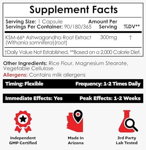 Nootropics Depot KSM-66 Ashwagandha Capsules | 300mg | 90 Count | Withania somnifera Extract | Ayurvedic Herb | Adaptogen Supplement | Promote Relaxation*