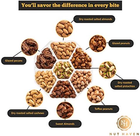 Holiday Nuts Gift Basket - Extra Large Assortment of Sweet & Roasted Salted Gourmet Nuts - Food Gift Box for Him, Husband, Christmas, Fathers Day, Mothers Day, Family, Men & Women