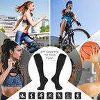 Zipper Compression Socks, 2 Pairs 15-20 mmHg Closed Toe Compression Stockings for Men Women
