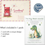BlinkBlink Happy Fathers Day Uncle Card, Uncle Fathers Day Card with Seal and Envelope, Happy Fathers Day Wishes for Uncle