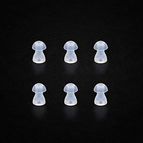 （6pcs/lot）Hearing Aid Ear Tips Silicone Earplug Domes for BTE,ITE and Pocket Hearing Aids Ear Bud Replacements (Small φ8mm)