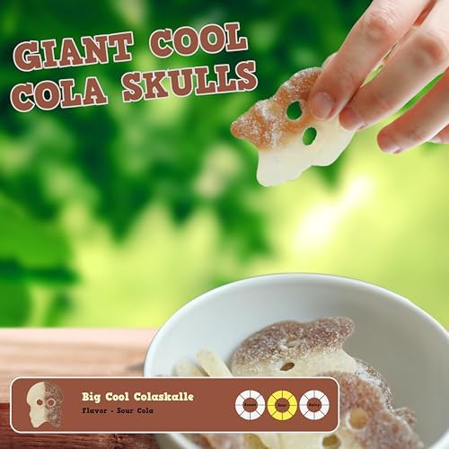 Swedish Candy Bubs Candy Skalle 1 POUND Cool Cola Skulls, Sour Jelly Candy, Available In Sizes 1 Lb, 1.5 Lb, And 2 Lb
