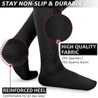 Ailaka Zipper Compression Socks for Men Women - 20-30 mmHg Close Toe Knee High Medical Compression Socks with Zipper, Zip Up Socks for Varicose Veins, Edema, Recovery, Pregnant, Nurse