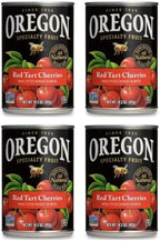 Oregon Pitted Red Tart Cherries, Canned Cherries, 14.5 oz Cans (Pack of 4), 3.62 lb Total, Made in Oregon