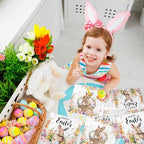Easter Napkins,48pcs Easter Paper Napkins Disposable Easter Bunny Napkins Cute Rabbit Napkins for Spring Holiday Easter Party Decorations