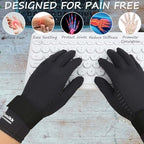 Copper Arthritis Gloves for Women Men, Full Finger Compression Gloves for Arthritis, Carpal Tunnel, Pain Relief, Swelling, Rheumatoid, Typing, Adjustable Wrist Strap (2pair, S/M)