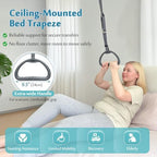 AOSSA Bed Trapeze for Elderly Pull Up, Stand Assist Lift Bar, Hospital Bedside Trapeze for Bed Mobility & Transfer, Ceiling Mounted Grab Bar, Stand Ladder Standing Helper for Disabled Handicap