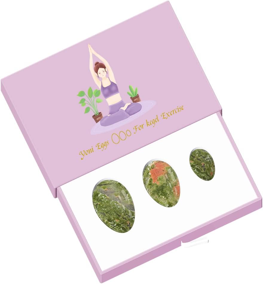 Yoni Egg Yoni Wand Set Natural Jade Women Kegel Exercise Undrilled Ball,Undrill Egg with Box