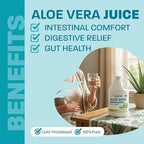 Pure Aloe Vera Juice Unflavored – Cold-Processed - 99.7% Organic Aloe Vera Inner Fillet from Fresh Texas Leaves – Supports Digestive Comfort & Natural Wellness – 64 fl oz (Pack of 2)