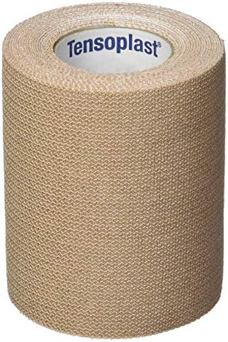 BSN Medical 20186 Tensoplast Elastic Athletic Tape, Provides Medium Support or Compression with High Adhesive Properties, Water Repellent and Air Permeable, Tan, 3" x 5 yard, Roll
