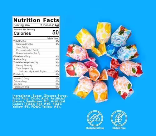 SweetGourmet Arcor Fruit Filled Assorted Bon Hard Candy, 2 lb