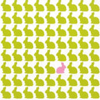 IHR Ideal Home Range Cocktail Napkins Disposable 3-Ply Paper Party Napkin Pack, 5" x 5", Bunny Parade (Lime), 20-Count