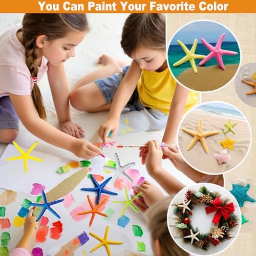 44 Pcs of Artificial Resin Starfish Plastic Starfish Fake Starfish (White)