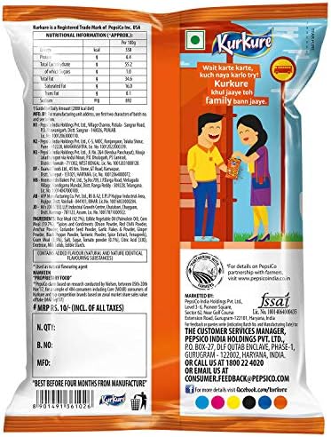 Kurkure Namkeen Masala Munch, 50g [Pack of 15]