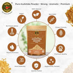 Spice Magic Asafetida Ground (Hing) ~ 100% Pure, Aromatic & Natural I Non-GMO I Indian Origin 3.5oz (100g)