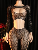 Sexy Lingerie For Women Sheer High Elasticity Bodystocking Bodysuit For Women One Size Fit 80-150 LB