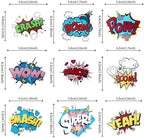 63 PCS Edible Super Hero Boom Cupcake Toppers Smash Crash Pow Cupcake Picks Edible Superhero Cake Decorations for Celebrating Hero Theme Baby Shower Kids Birthday Party Food Decorations Supplies