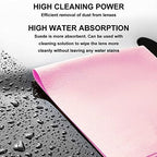 100 PCS Glasses Clean Cloth Suede, Lens Clean Cloth for Lenses, Glasses, Screens, Cameras, iPad, iPhone, Eyeglasses (6"x7", 100PCS/Pink)