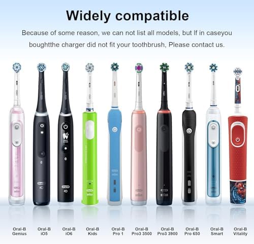 USB A Charger for Oral B Electric Toothbrush iO Series iO2 iO3 iO4 iO5 iO6, Genius X 7500, Smart/Pro/Vitality | 5V Replacement 3757 Induction Charging Base | Waterproof | Protable for Travel - USB-A