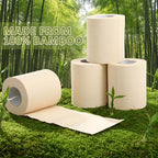 Feifeiya Bamboo Toilet Paper, 4 Ply 60 Rolls, Unbleached, Strong & Soft Toilet Tissue Bulk, Chemical Free Bathroom Tissue Rolls