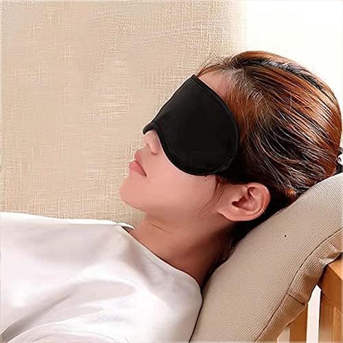 Medsuo 3pcs Comfortable Soft Sleep Eye Masks Shade Cover Lightweight Sleeping Blindfold for Men and Women, Suitable for Travel Sleep or Party Supplies (Black)