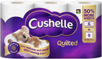 Cushelle Quilted 50% Longer Lasting Toilet Tissue 6 Equals 9 Regular Rolls