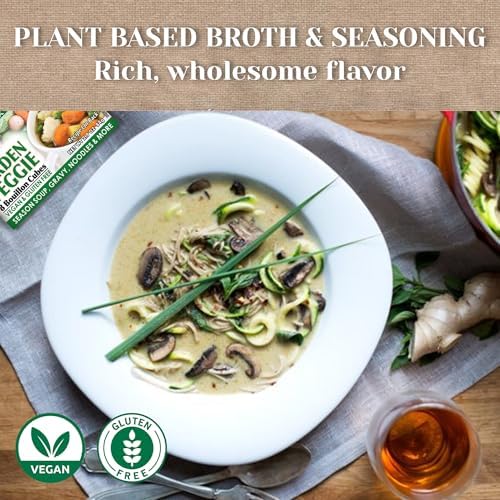 Edward & Sons Garden Veggie Bouillon Cubes - Organic Vegetable Bouillon, Vegan Broth Cubes, Stock for Soup & Stew, Gluten Free - 2.9 Oz, 12 Pack