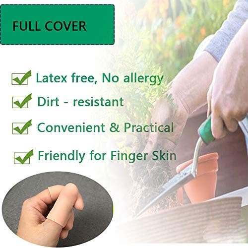 Gel Finger Protectors Finger Caps Silicone Fingertips Protection - Finger Cots Great for Trigger Finger, Finger Arthritis, Finger Cracking and Other Finger Pain Relief(Nude, Medium)