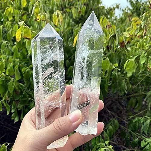 Zenkeeper 1PC Large Clear Quartz Crystal Points, Clear Quartz Crystal Tower Wand for Reiki Chakra Meditation