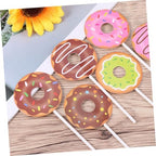 12pcs Donut Cake Picks Dessert Cards Cake Toppers for Birthday Party Inserts Party Supplies