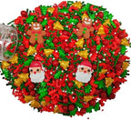Christmas Santa Claus Sprinkles for Cake Decorating Gingerbread Man Sprinkles Red Green Sugar Sprinkle for Cake Decorations Cupcake Toppers Baking Cookie Decorating Ice Cream Celebrations