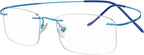Eyekepper Titanium Rimless Reading Glasses Readers Women Blue +1.5