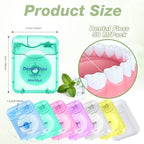 Dental Floss Bulk Travel,50m/55yd Floss in Bulk Mint Flavored Travel Dental Floss Waxed Oral Care for Adults Homeless Teeth Giveaways Kids Patients (7 Colors,Pack of 14)