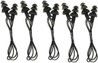 CTKcom 5 Pcs Silicone Gel Soft Earplug Corded String Ear Plugs for Swimming,Pack of 5,Black