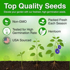 50+ Butterfly Pea Flower Seeds for Planting, Non-GMO Flower Seeds, Blue Butterfly Pea Vine (Clitoria Ternatea) Asian Pigeonwings -Tropical Vine Plant - Edible Flower Seeds