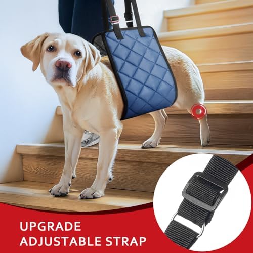 Adjustable Dog Sling Dog Lift Harness for Large Dogs, Hind Leg Support Portable Soft Lift Support and Rehab Harness for Weak Rear Legs, for Senior, Injured, Disabled and After Surgery Dogs Large