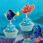 "Findng Nmo Cupcake Topper | Ocean Theme Party Decor | Underwater Birthday Celebration | Fun Cake & Cupcake Decorations | Perfect for Sea-Themed Events"