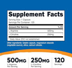 Nutricost L-Arginine L-Citrulline Complex 750mg, 120 Capsules - Non-GMO